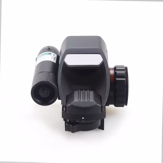 2021 Latest Tactical Compact 3moa Enclosed Weapon Red &amp; Green DOT Sight with Side 3 Buttons Switch and Side Attached Green Aimg Laser Sight