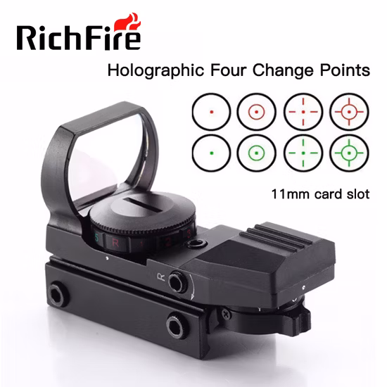 Richfire 4 Reticle Reflex Sight 11mm 20mm Red Green DOT