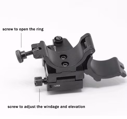 Tactical 21mm Weaver Rails Windage and Elevation Adjustable Ak Scope Weapon Mount