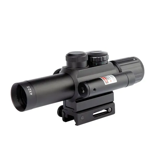 Compact 4X Riflescope M6 Lighted Reticle Riflescopes with Laser